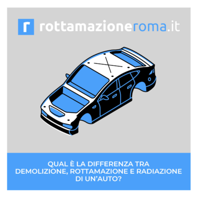 differenze tra demolizione rottamazione e radiazione